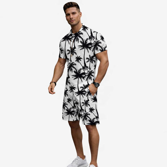 Buy Men Tree Printed Summer Short Suit Online Pakistan Cash On Delivery - MK Garments