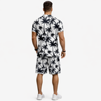 Men Tree Printed White Summer Short Suite