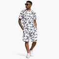 Digital Printed White Summer Short Suite Casual Half Sleeves TShirt With Short For Men