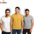 Pack Of 3 Plain Colors Half Sleeves T Shirts For Mens