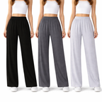 Pack of 3 Jersey Trousers For  Girls  & Kids Soft Fabric