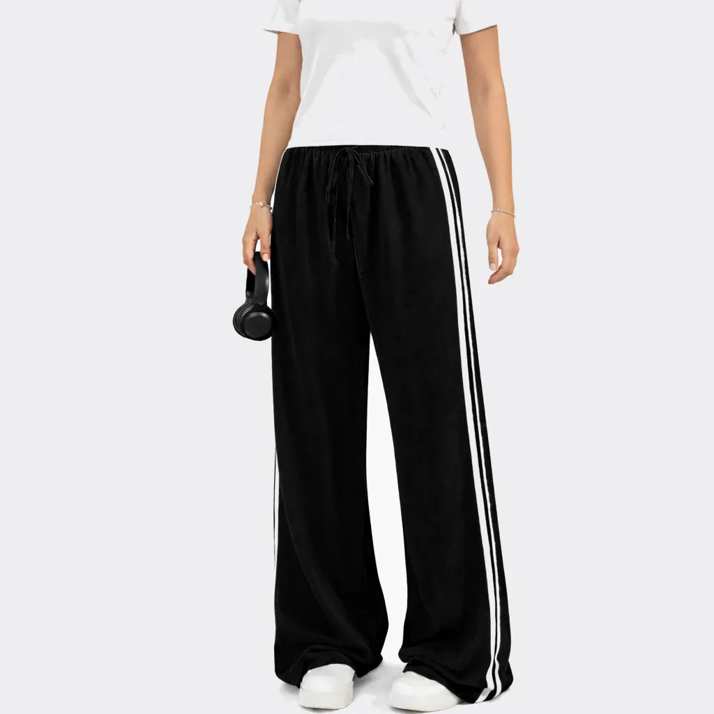 Buy Double Stripe Elastic Waist Jersey Trouser Online Pakistan COD - MK Garments