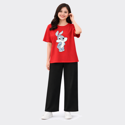 Buy Bunny Printed 2 Piece Women Night Suit Pajama Online Pakistan COD - MK Garments