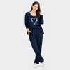 Butterfly Heart Printed 3 Piece Home Wear Night Suit